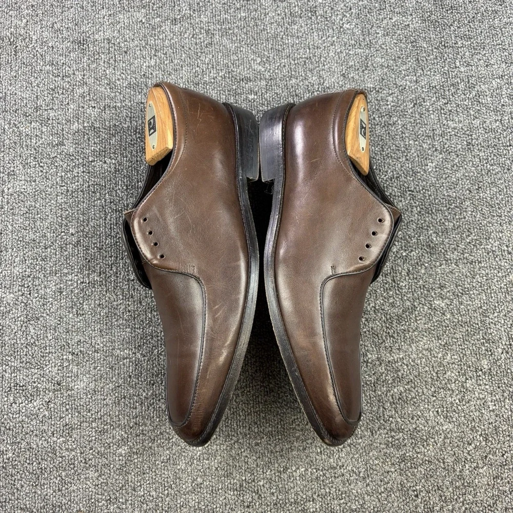 Gordon Rush Baxter Brown Leather Plain Toe Derby Dress Shoes Mens 9.5 83854
